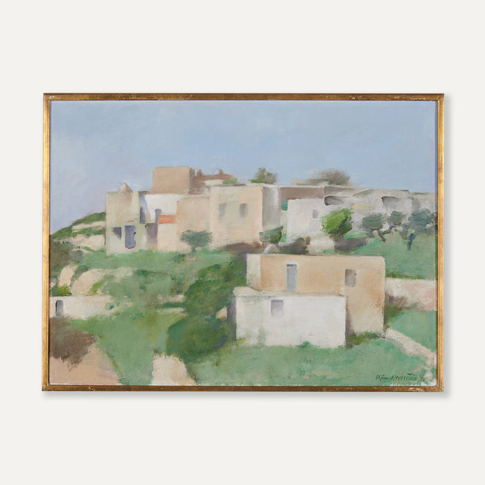 Platanos village Crete by Bjorn Hallstrom Dated 1976