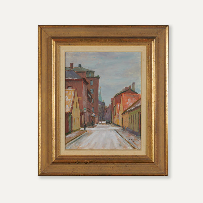 Street Scene Malmo, Dated 1958