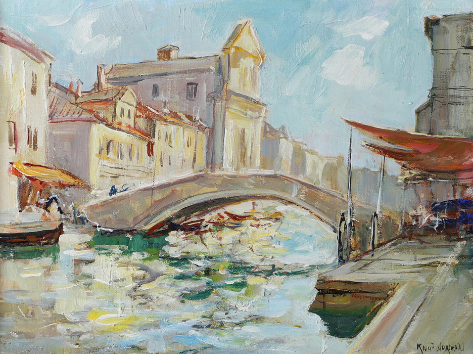 Venetian Landscape Dated 1950 by Knut Norman