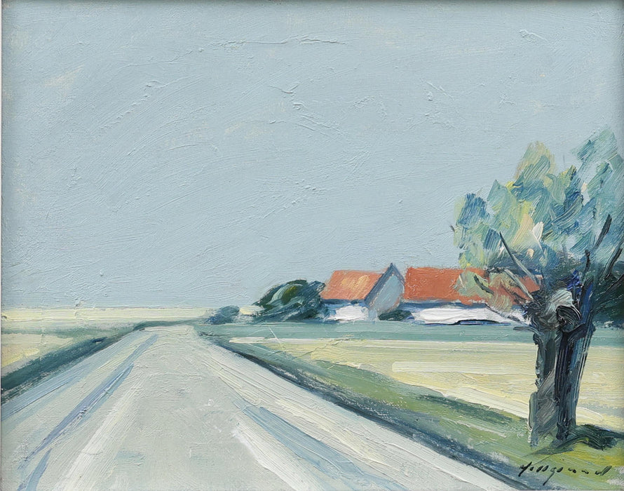 Swedish Landscape by Bengt Hillgrund Circa 1950