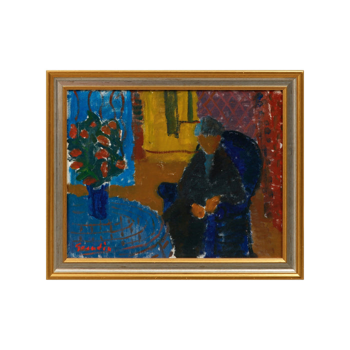 Mid-Century Interior Portrait With Flowers