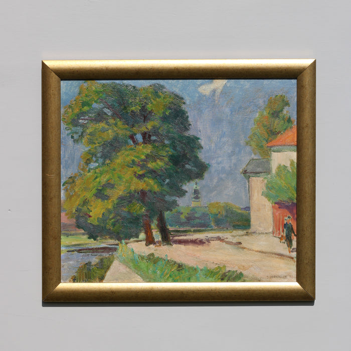Swedish Landscape by Sigge Jernmark Dated 1939
